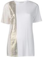 Versace Collection Gold Print Boyfriend T-shirt - White