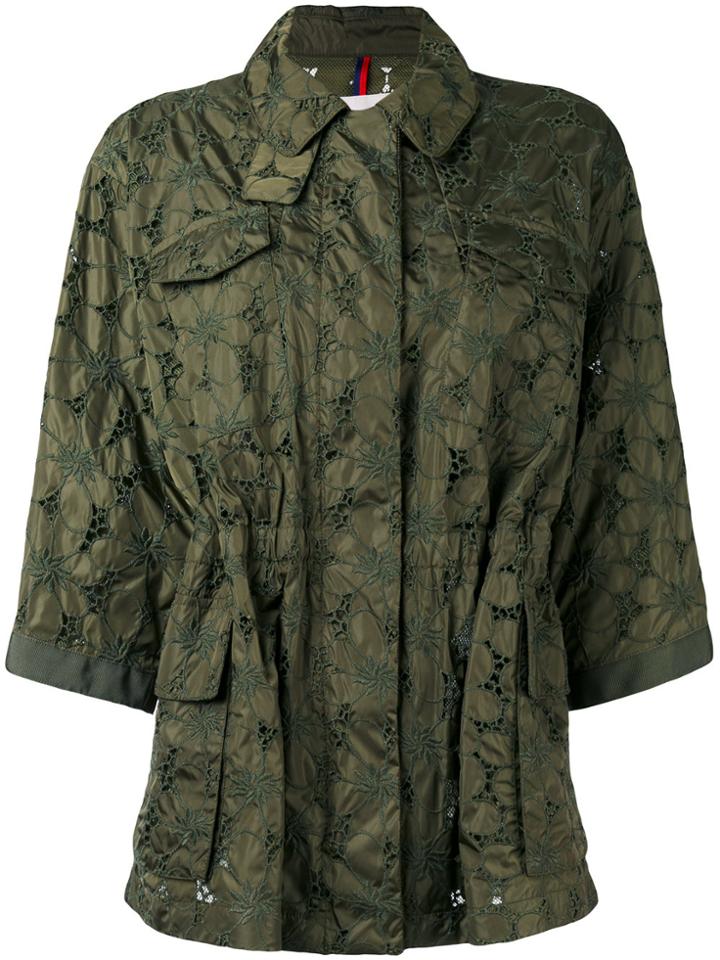 Moncler Cropped Sleeve Raincoat - Green