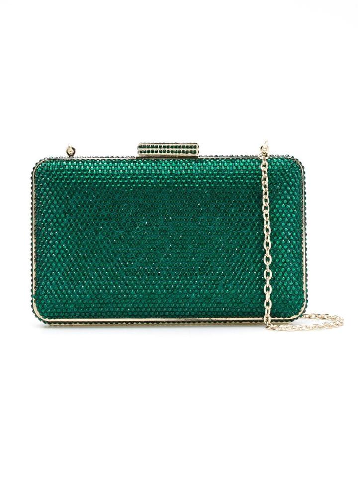 Serpui Crystal Clutch - Green