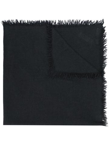Rick Owens - Frayed Scarf - Unisex - Alpaca - One Size, Black, Alpaca