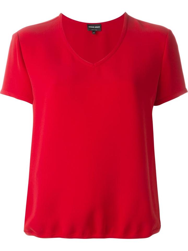 Giorgio Armani V Neck Wide Fit Blouse