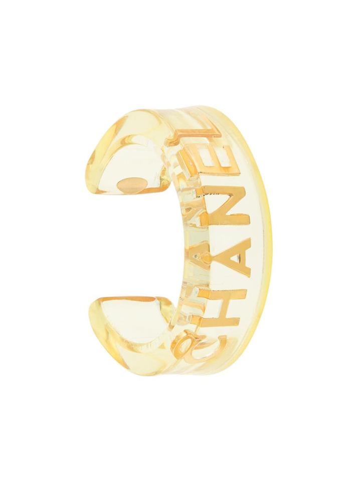 Chanel Vintage Chanel Vintage Cc Logos Clear Bangle - Gold