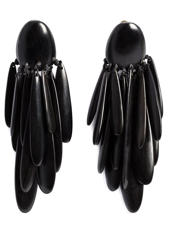 Monies Tassel Clip On Earrings, Women's, Brown