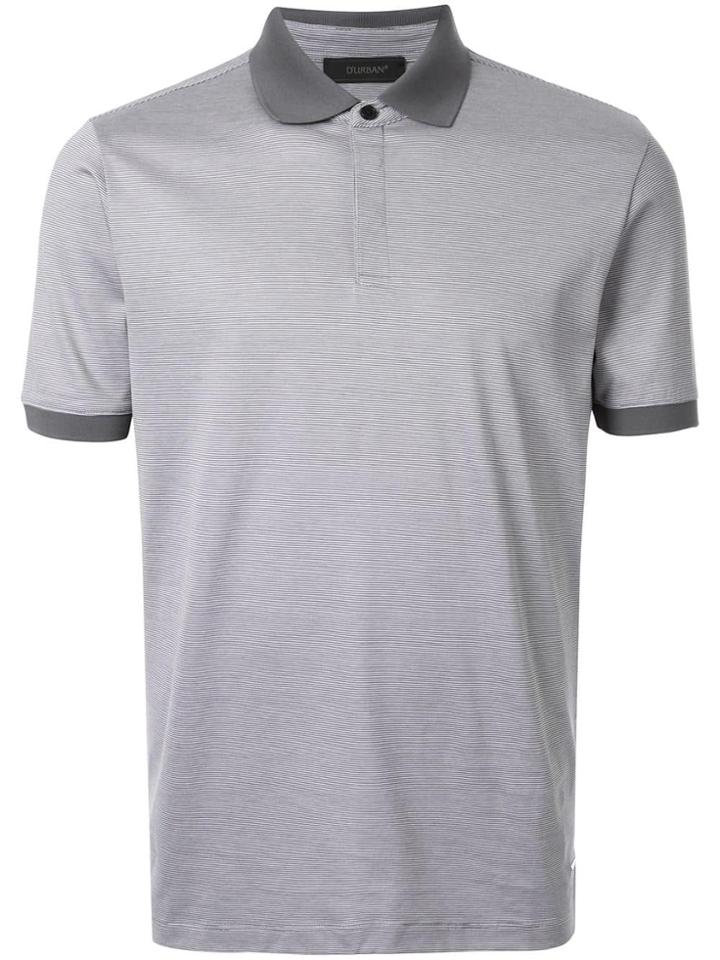 D'urban Classic Striped Polo Shirt - Grey