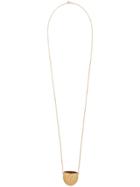 Marni Face Necklace With Concave Pendant - Gold