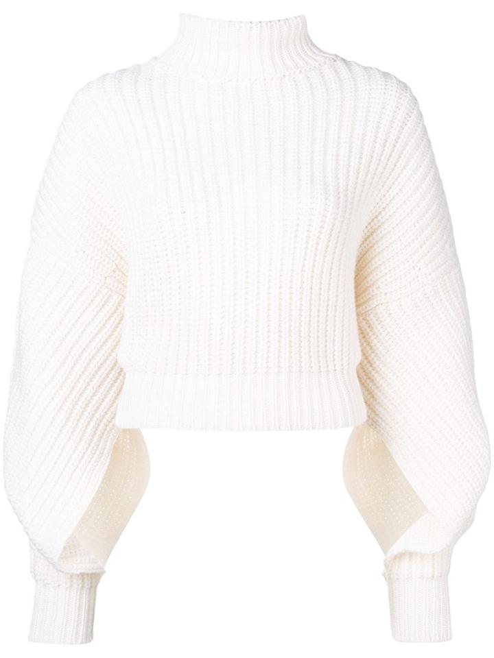 A.w.a.k.e. Button Back Sweater - White