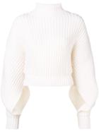 A.w.a.k.e. Button Back Sweater - White