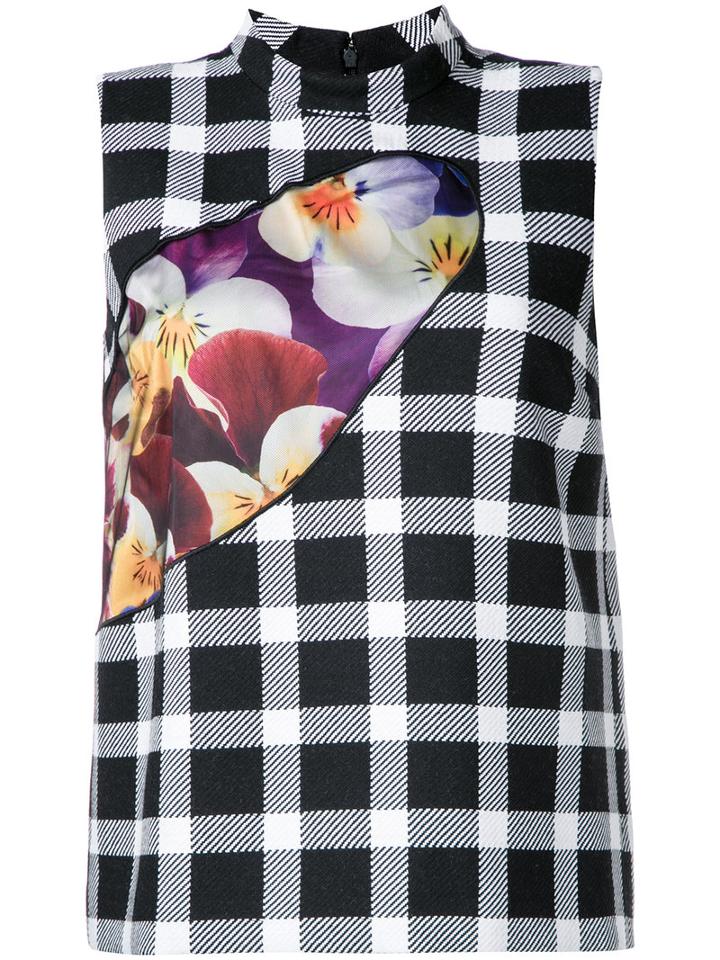 Christopher Kane Checked Top, Women's, Size: 44, Black, Wool
