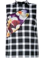 Christopher Kane Checked Top, Women's, Size: 44, Black, Wool
