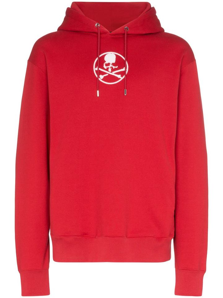 Mastermind Japan Reflective Logo Print Hoodie - Red