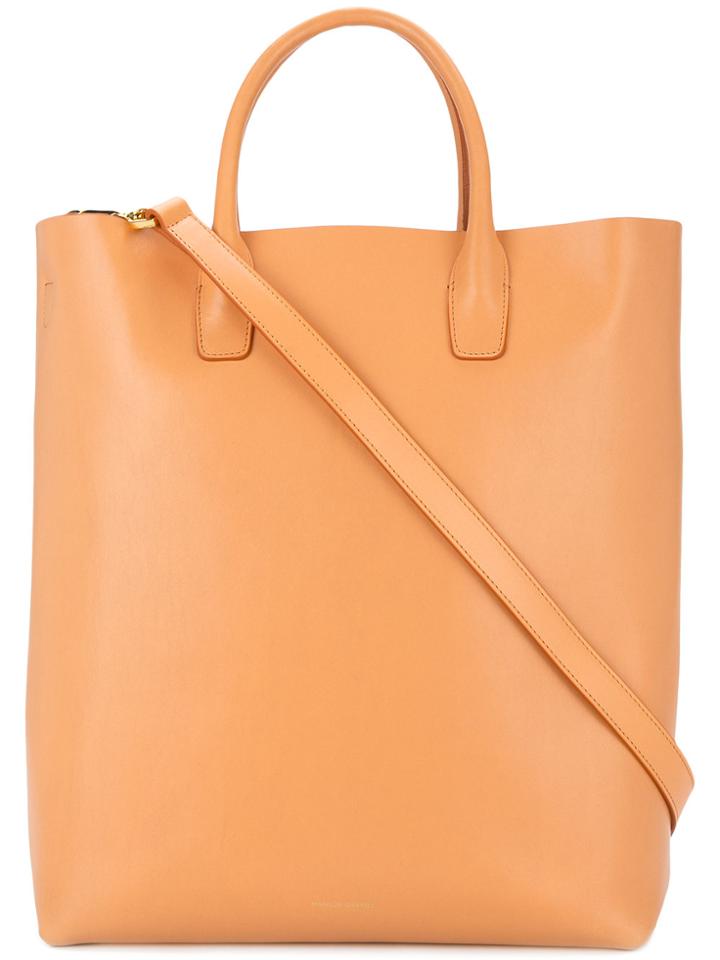 Mansur Gavriel Logo Stamp Tote Bag - Brown