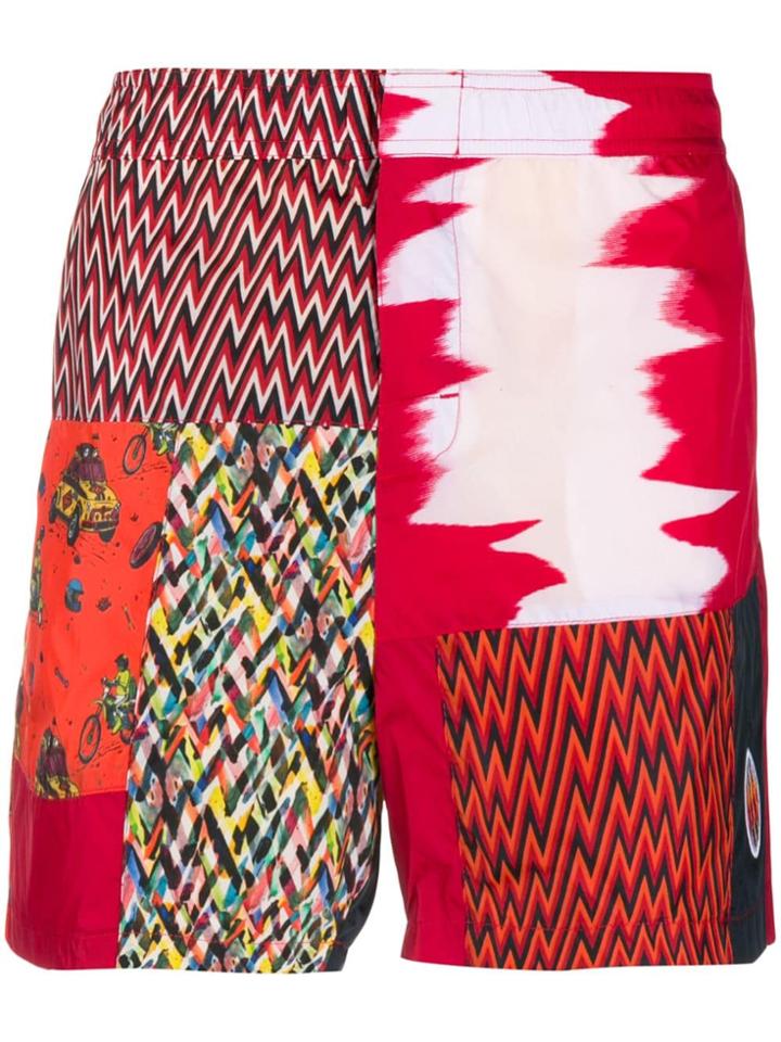 Missoni Mare Patchwork Swim Shorts - Red