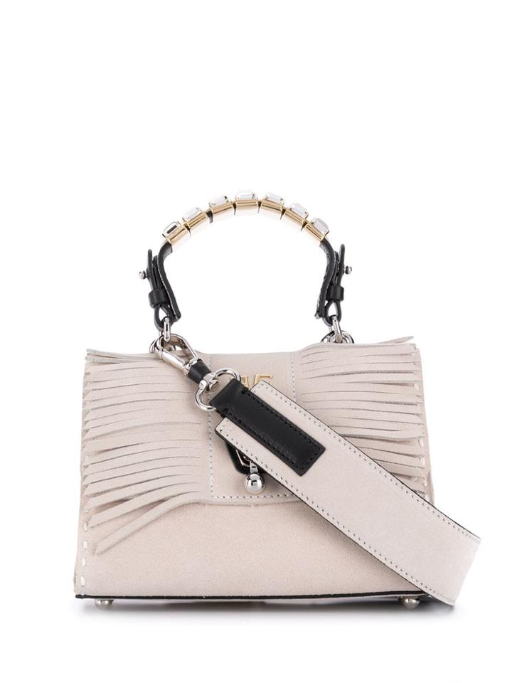 Ermanno Scervino Logo Plaque Fringed Mini Bag - Neutrals
