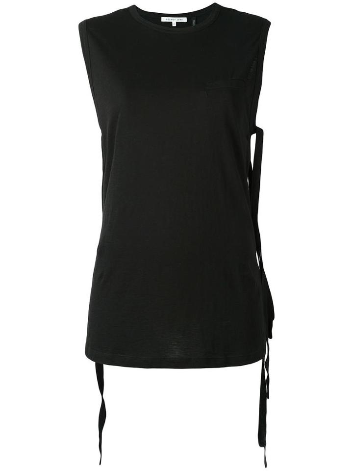 Helmut Lang Tie Side Tank Top, Women's, Size: Small, Black, Cotton/cashmere