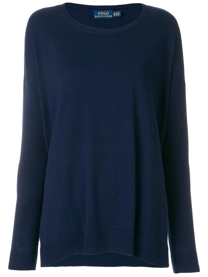 Polo Ralph Lauren Crew Neck Oversized Sweater - Blue