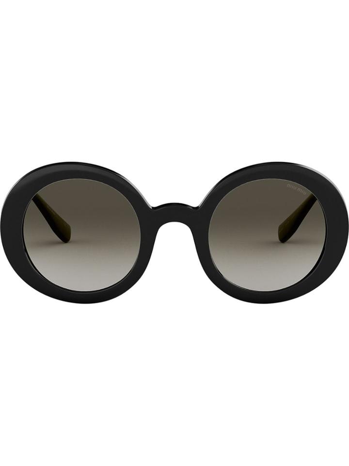 Miu Miu Eyewear Oversized Round Sunglasses - Black