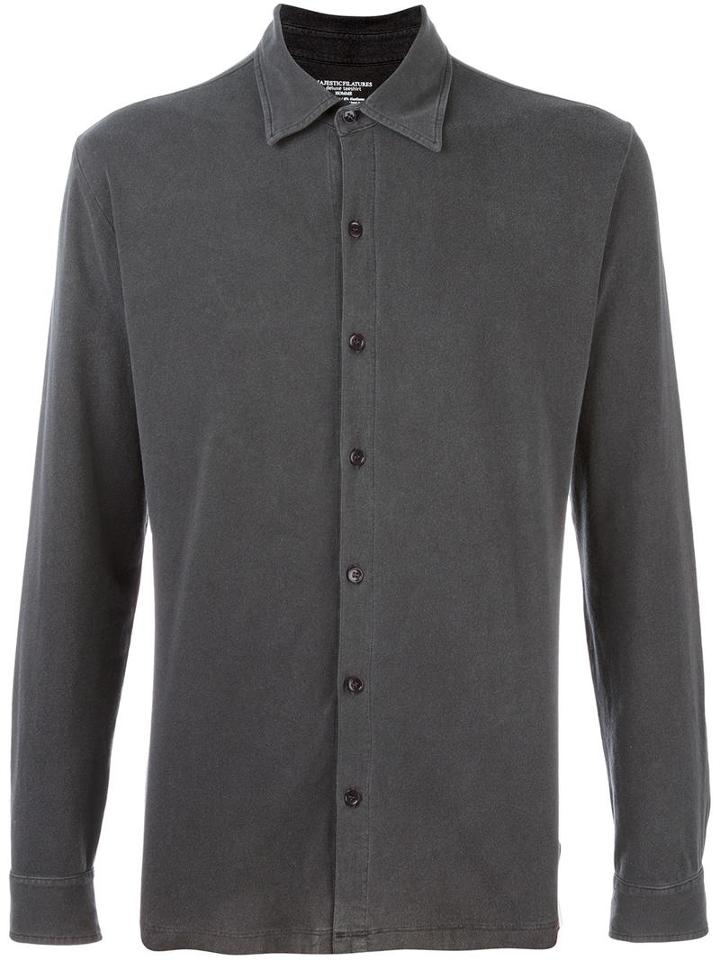 Majestic Filatures Classic Shirt, Men's, Size: Large, Grey, Cotton/spandex/elastane