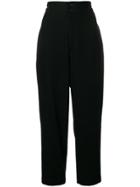 Y's High Waisted Trousers - Black