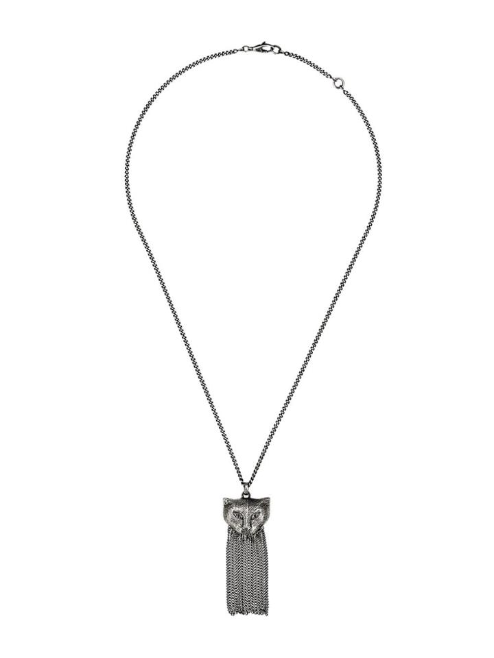 Gucci Gucci Garden Silver Necklace With Cat