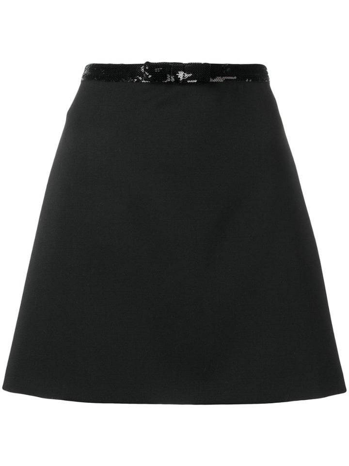 Miu Miu A-line Mini Skirt - Black