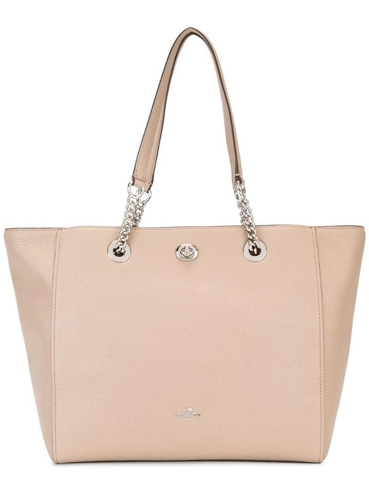 Coach Turnlock Chain Tote - Neutrals
