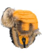 Liska Padded Fur Trim Hat - Yellow & Orange