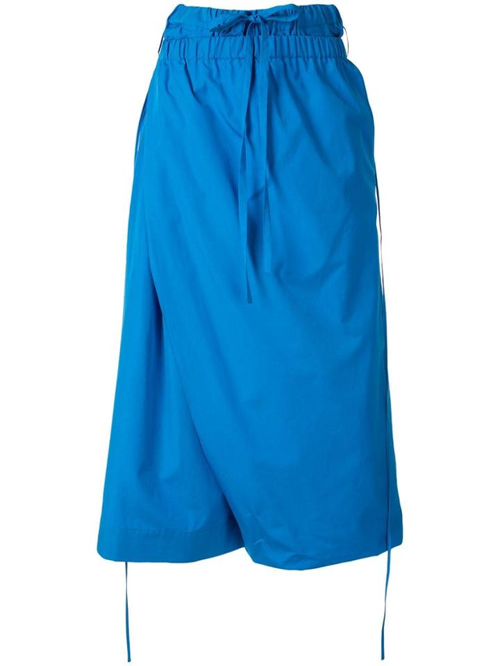 Marni Wrap Style Palazzo Trousers - Blue