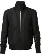 Rick Owens Glitter Bomber Jacket, Men's, Size: 50, Black, Cupro/viscose/cotton/polyester