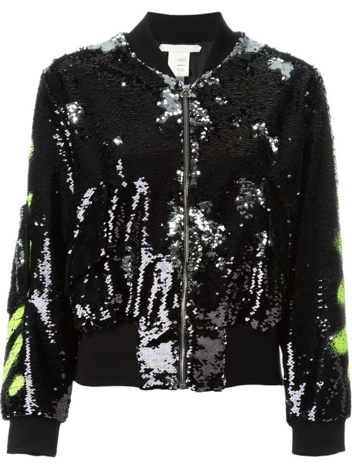 Off-white Sequined Bomber Jacket