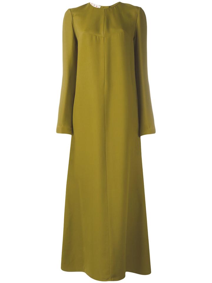 Marni Straight Maxi Dress, Women's, Size: 40, Green, Viscose