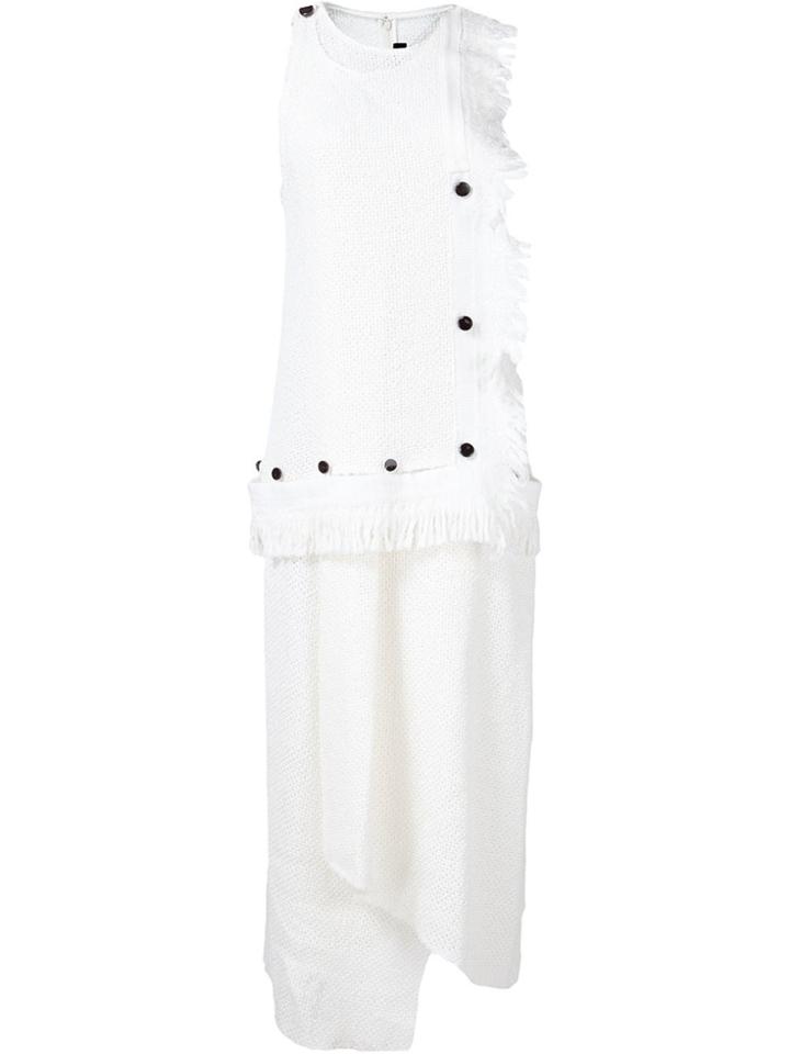 Proenza Schouler Asymmetric Woven Dress - White