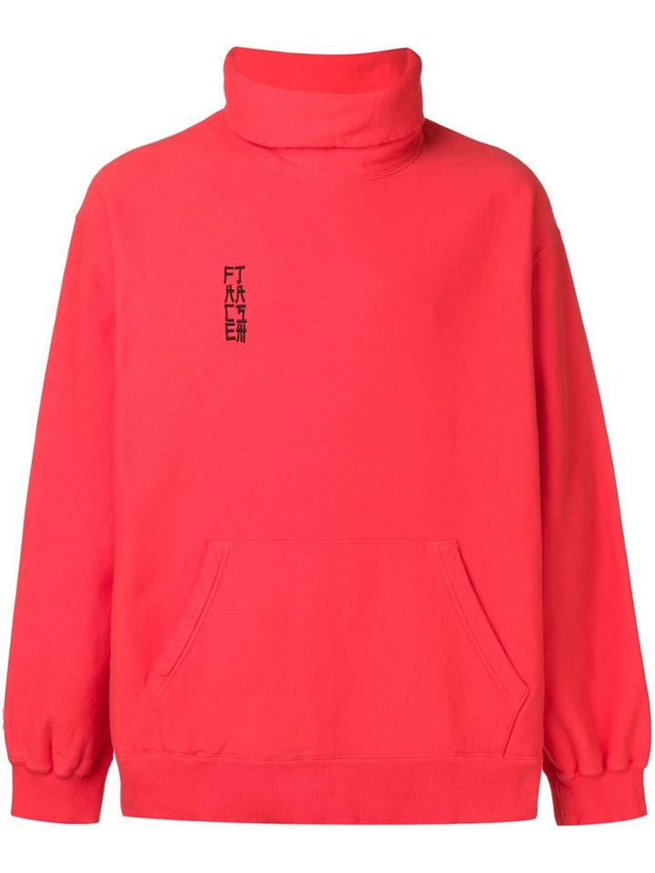 Facetasm Roll Neck Sweatshirt - Red