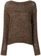 Closed Chunky Knit Jumper - Brown