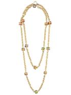Chanel Vintage Gripoix Sautoir Double Strand Necklace, Women's, Yellow/orange