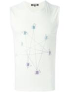 Raf Simons Vintage Constellation Print Tank Top, Men's, Size: 46, Nude/neutrals