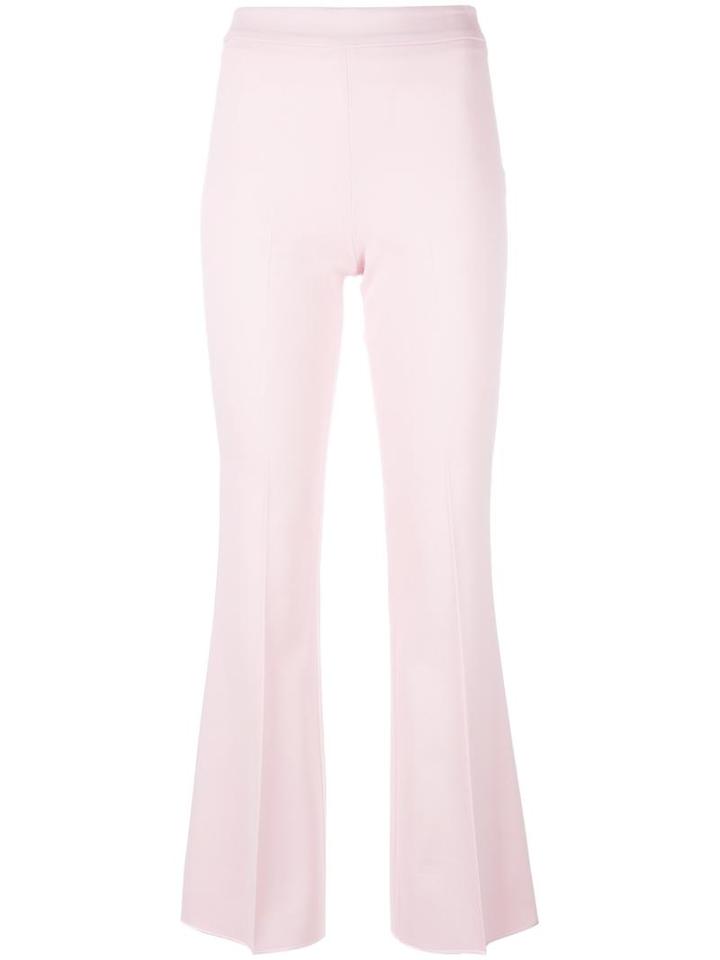 Giambattista Valli Flared Cropped Trousers, Women's, Size: 42, Pink/purple, Cotton/viscose/spandex/elastane