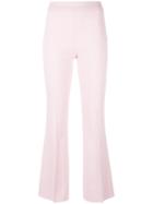 Giambattista Valli Flared Cropped Trousers, Women's, Size: 42, Pink/purple, Cotton/viscose/spandex/elastane