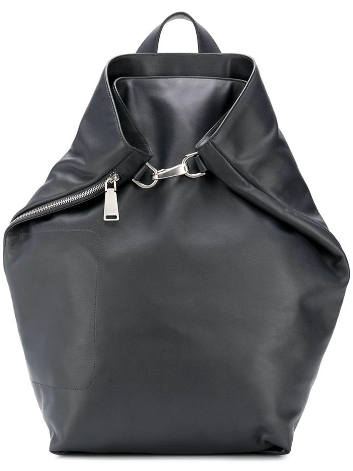 Jil Sander Clasp Detail Backpack - Blue