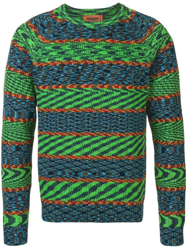 Missoni Multi Stripe Sweater - Green