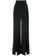 Cushnie Et Ochs - Wide Leg Split Trousers - Women - Silk - 6, Black, Silk