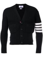 Thom Browne Baby Cable Short Cashmere Cardigan - Black