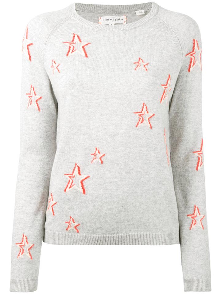 Chinti And Parker - Star Sweater - Women - Cashmere - S, Grey, Cashmere