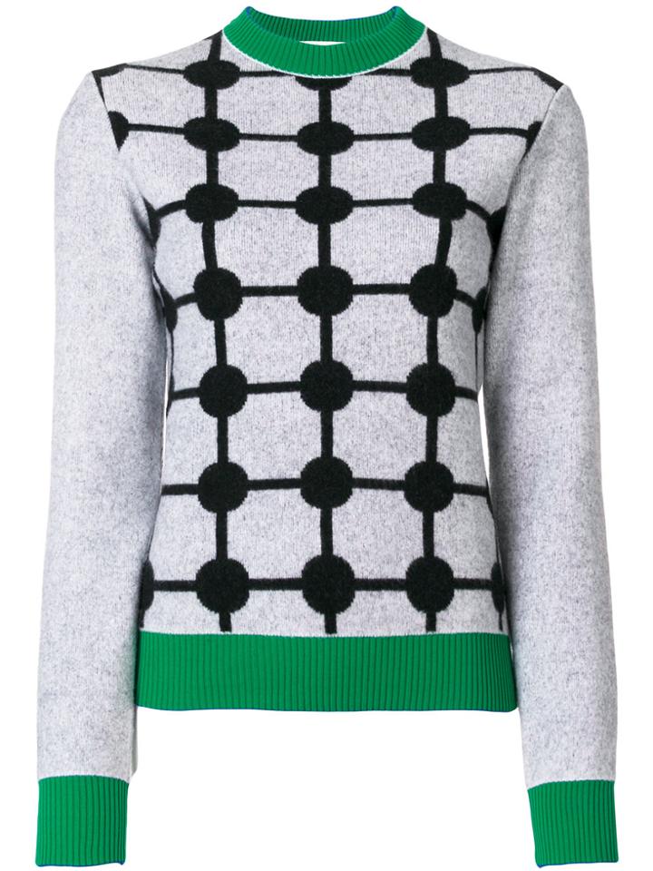 Marni Grid Intarsia Jumper - Grey