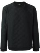 Calvin Klein Quilted Sweatshirt, Men's, Size: Medium, Black, Cotton/polyester