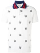 Gucci - Tiger Print Polo Shirt - Men - Cotton/elastodiene - S, White, Cotton/elastodiene