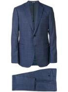 Emporio Armani Two-piece Formal Check Suit - Blue