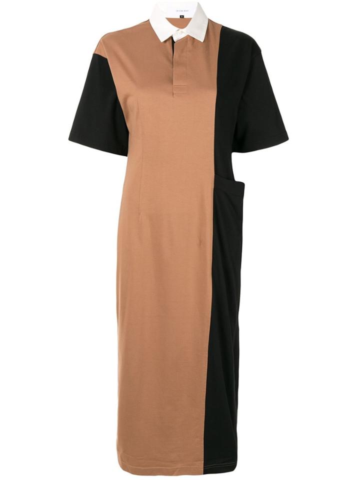 Le Ciel Bleu Rugby Shirt Dress - Brown