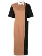 Le Ciel Bleu Rugby Shirt Dress - Brown