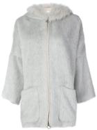 Agnona Zipped Hooded Jacket - Grey