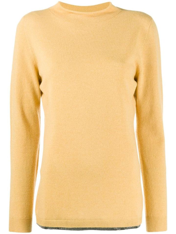 Fabiana Filippi Fine Knit Long Sleeve Top - Yellow